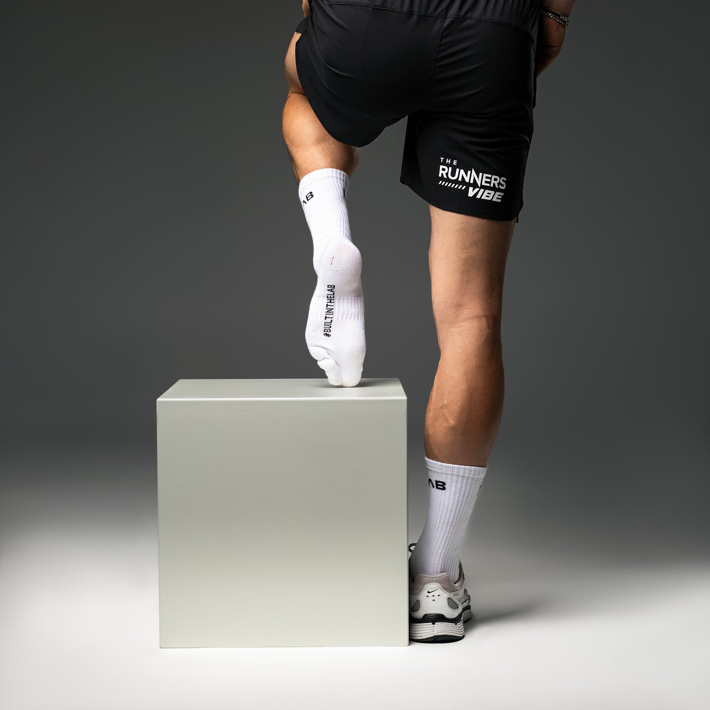 #BuiltInTheLab Crew Socks - Arctic White Everyday Training Socks