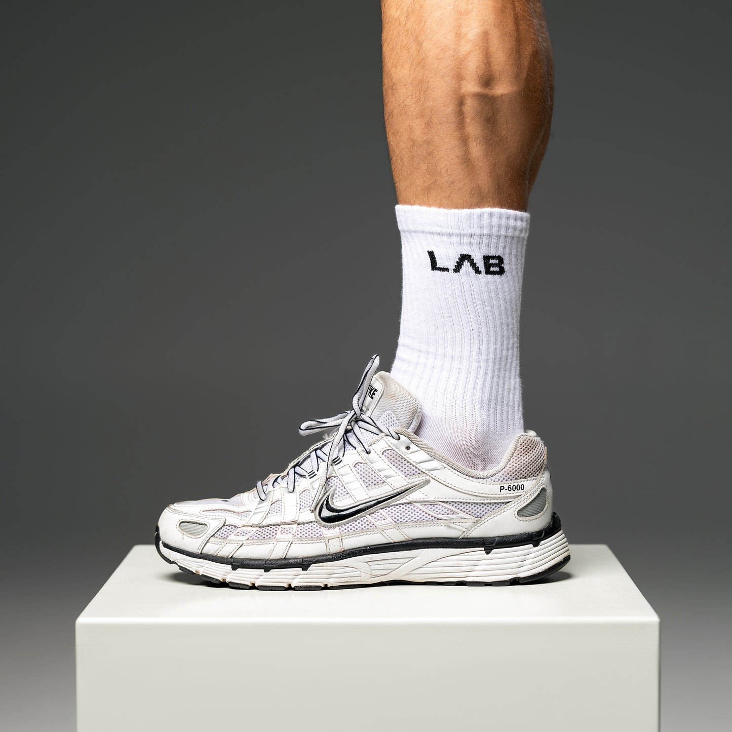 #BuiltInTheLab Crew Socks - Arctic White Everyday Training Socks