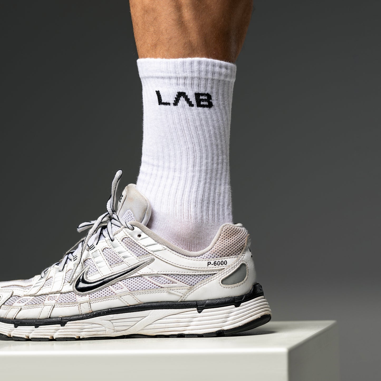#BuiltInTheLab Crew Socks - Arctic White Everyday Training Socks
